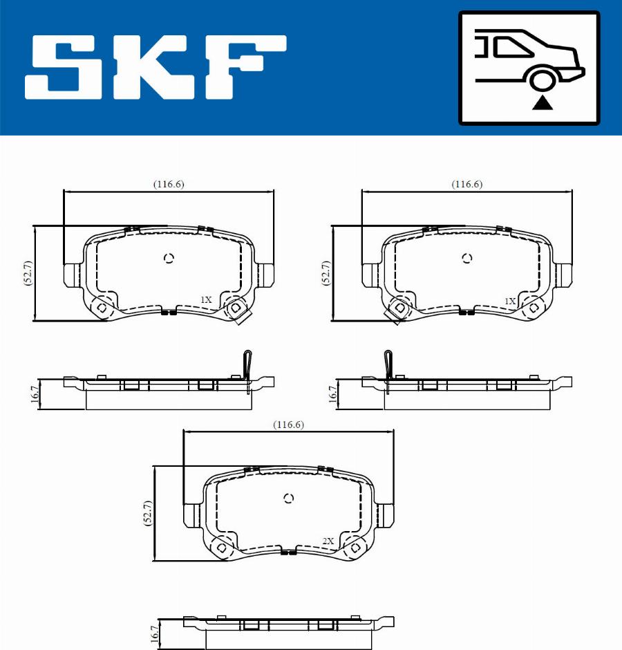 SKF VKBP 90890 A - Bremžu uzliku kompl., Disku bremzes adetalas.lv