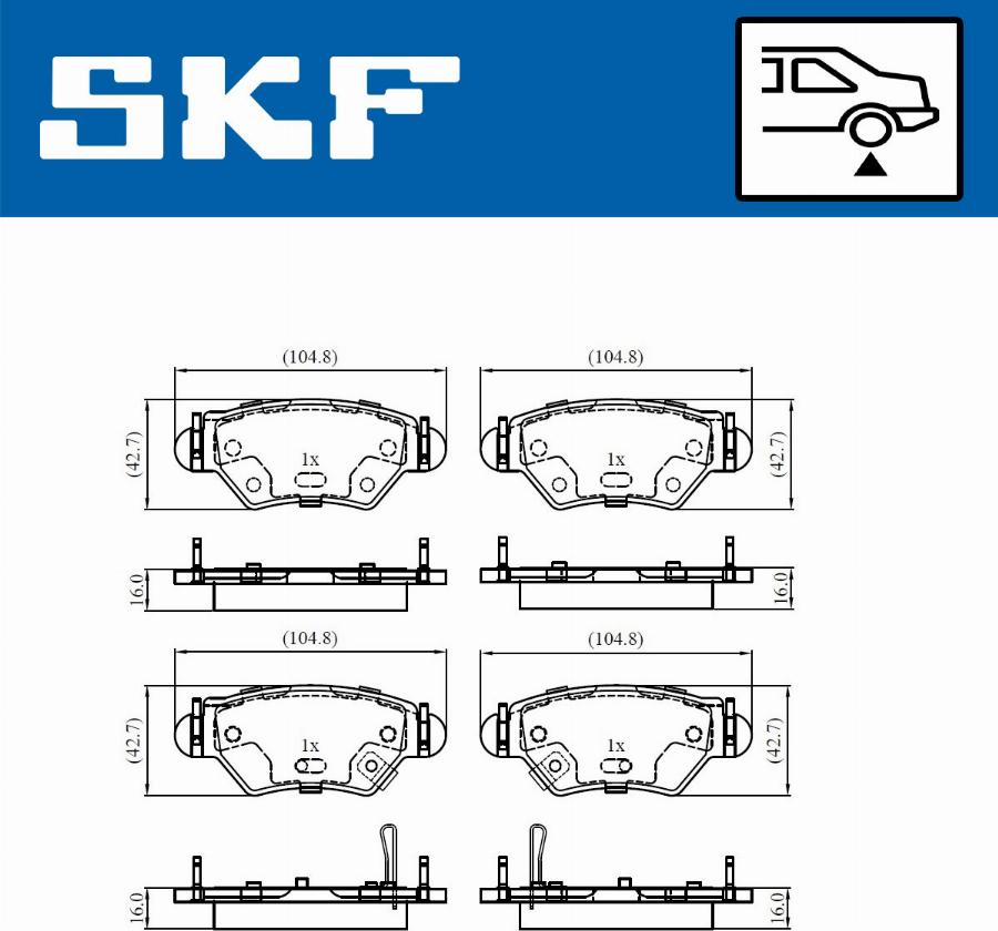 SKF VKBP 90806 A - Bremžu uzliku kompl., Disku bremzes adetalas.lv