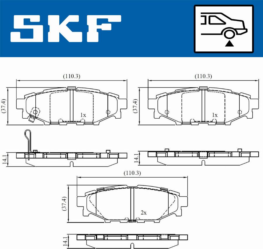 SKF VKBP 90357 A - Bremžu uzliku kompl., Disku bremzes adetalas.lv