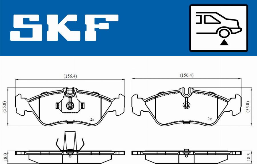 SKF VKBP 90362 - Bremžu uzliku kompl., Disku bremzes adetalas.lv