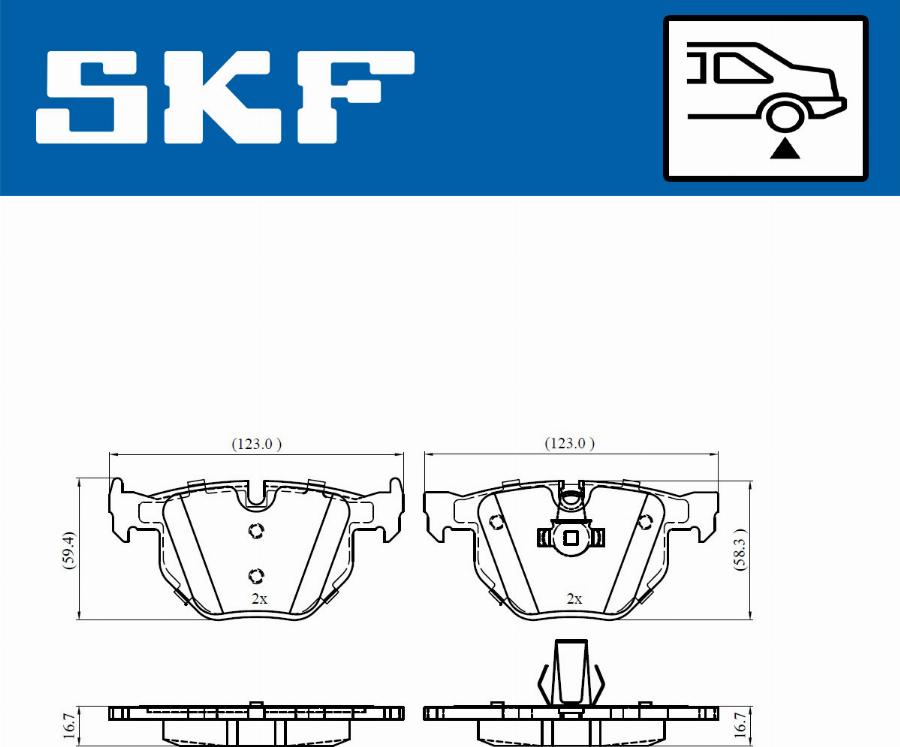 SKF VKBP 90316 - Bremžu uzliku kompl., Disku bremzes adetalas.lv