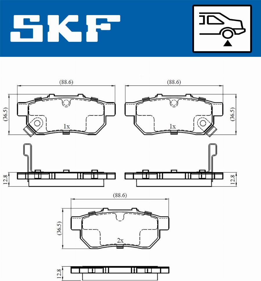 SKF VKBP 90381 A - Bremžu uzliku kompl., Disku bremzes adetalas.lv