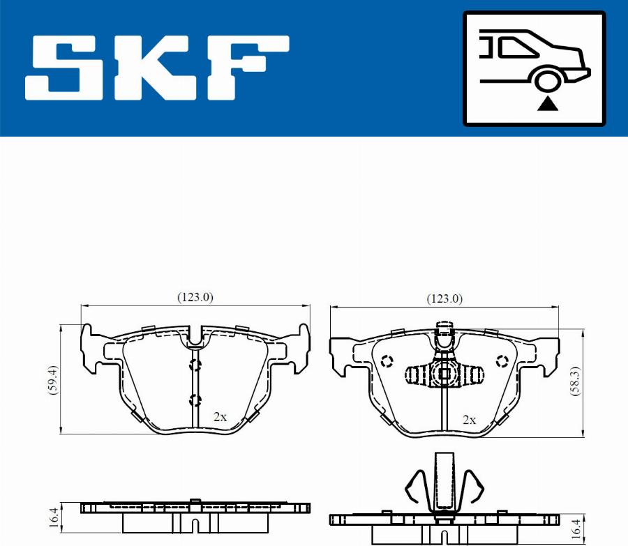 SKF VKBP 90372 - Bremžu uzliku kompl., Disku bremzes adetalas.lv