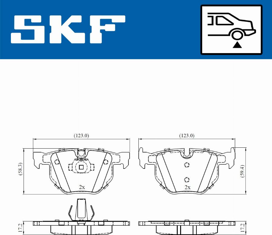 SKF VKBP 90240 - Bremžu uzliku kompl., Disku bremzes adetalas.lv