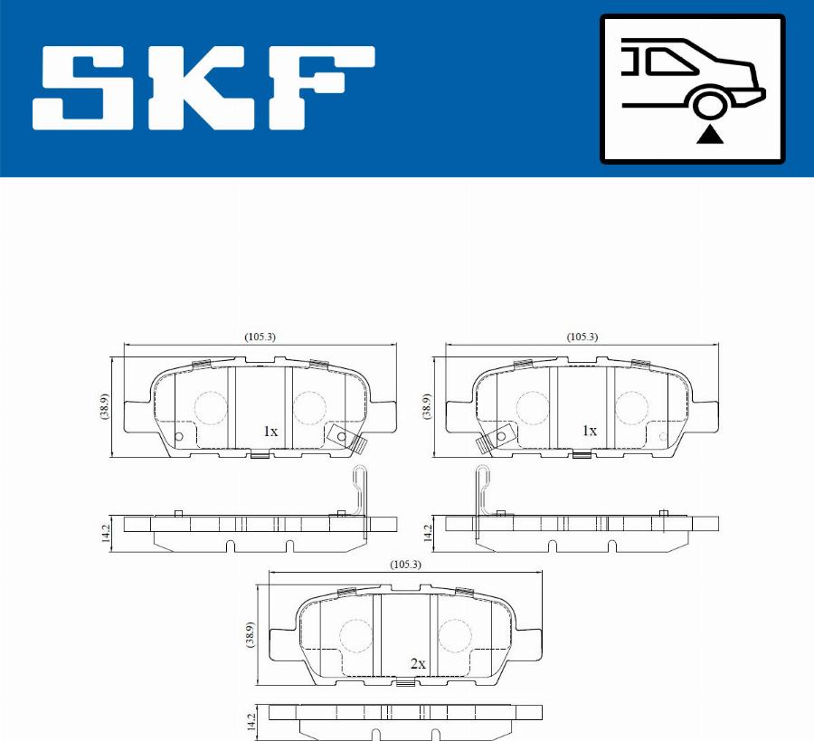 SKF VKBP 90204 A - Bremžu uzliku kompl., Disku bremzes adetalas.lv