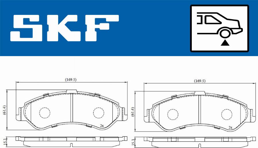 SKF VKBP 90221 - Bremžu uzliku kompl., Disku bremzes adetalas.lv