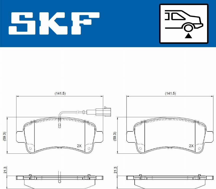 SKF VKBP 90769 E - Bremžu uzliku kompl., Disku bremzes adetalas.lv