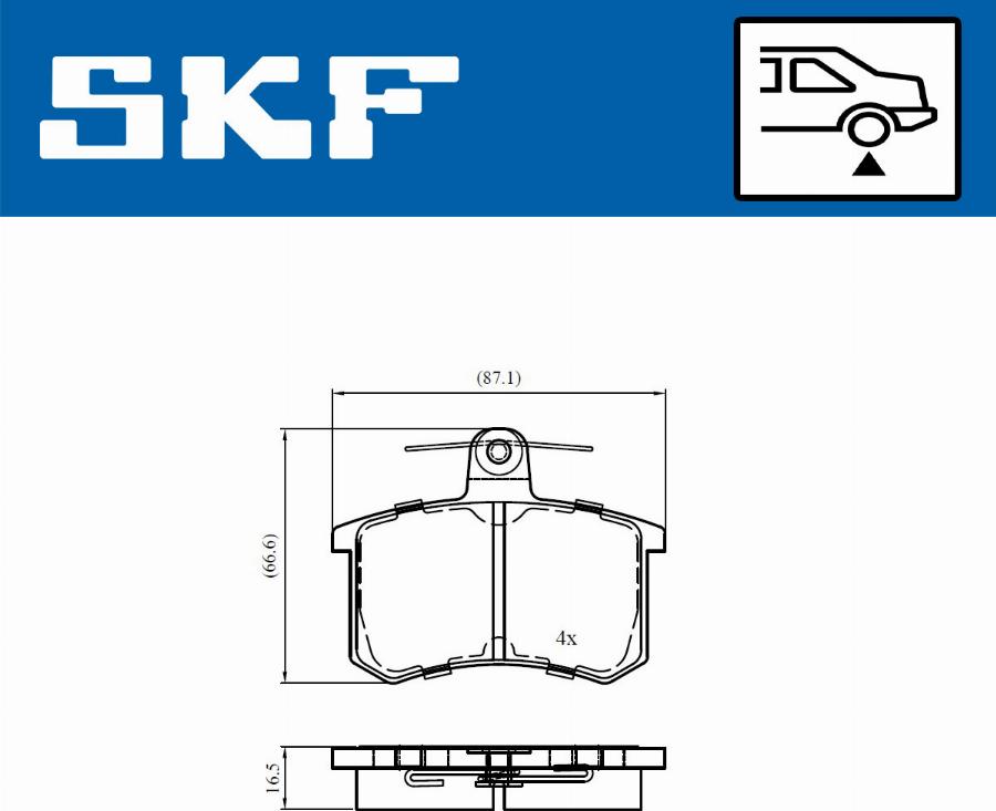 SKF VKBP 90725 - Bremžu uzliku kompl., Disku bremzes adetalas.lv