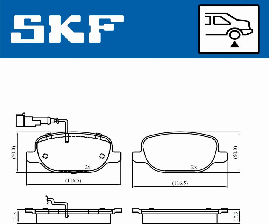 SKF VKBP 91046 E - Bremžu uzliku kompl., Disku bremzes adetalas.lv