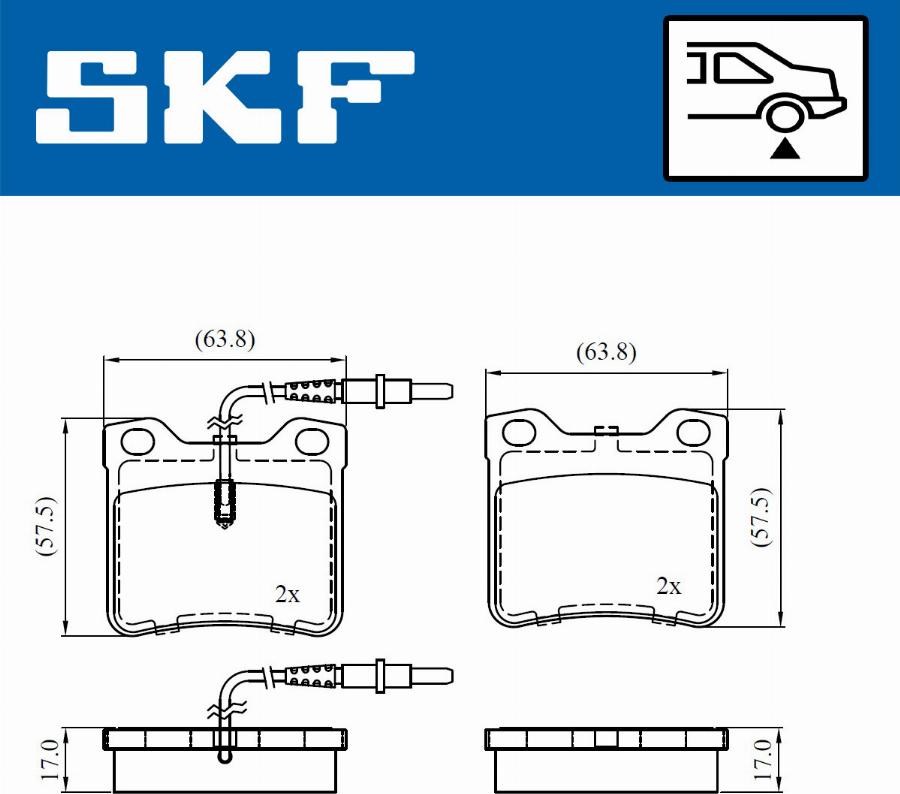 SKF VKBP 91059 E - Bremžu uzliku kompl., Disku bremzes adetalas.lv