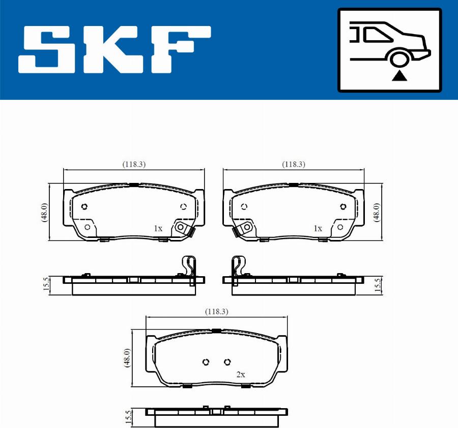 SKF VKBP 91082 A - Bremžu uzliku kompl., Disku bremzes adetalas.lv