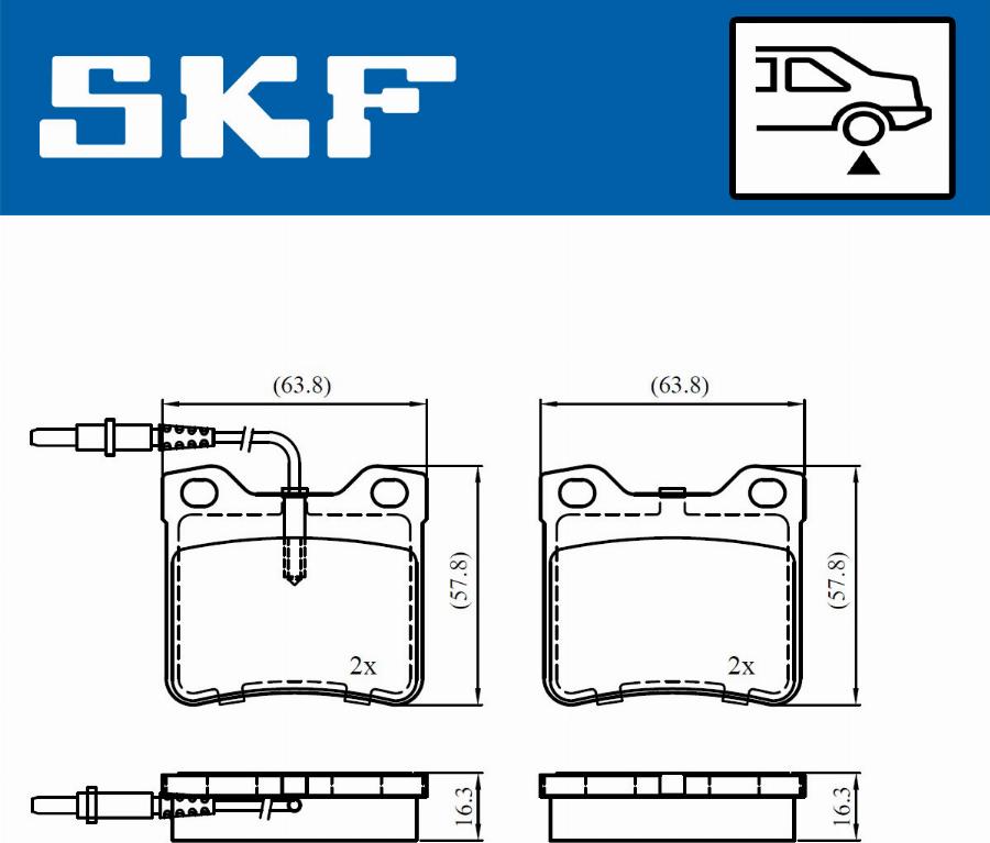 SKF VKBP 91032 E - Bremžu uzliku kompl., Disku bremzes adetalas.lv