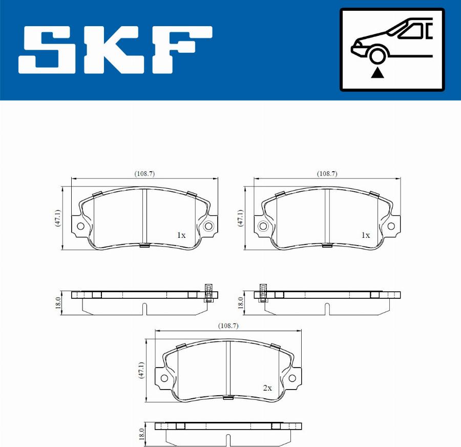 SKF VKBP 80910 A - Bremžu uzliku kompl., Disku bremzes adetalas.lv