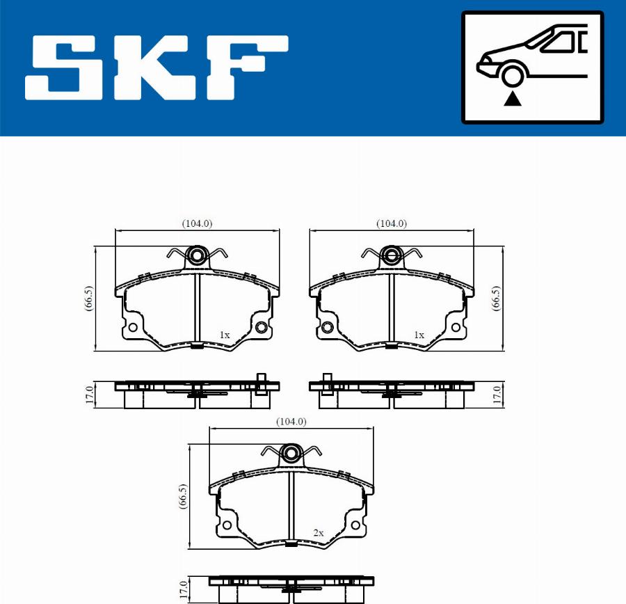 SKF VKBP 80911 A - Bremžu uzliku kompl., Disku bremzes adetalas.lv