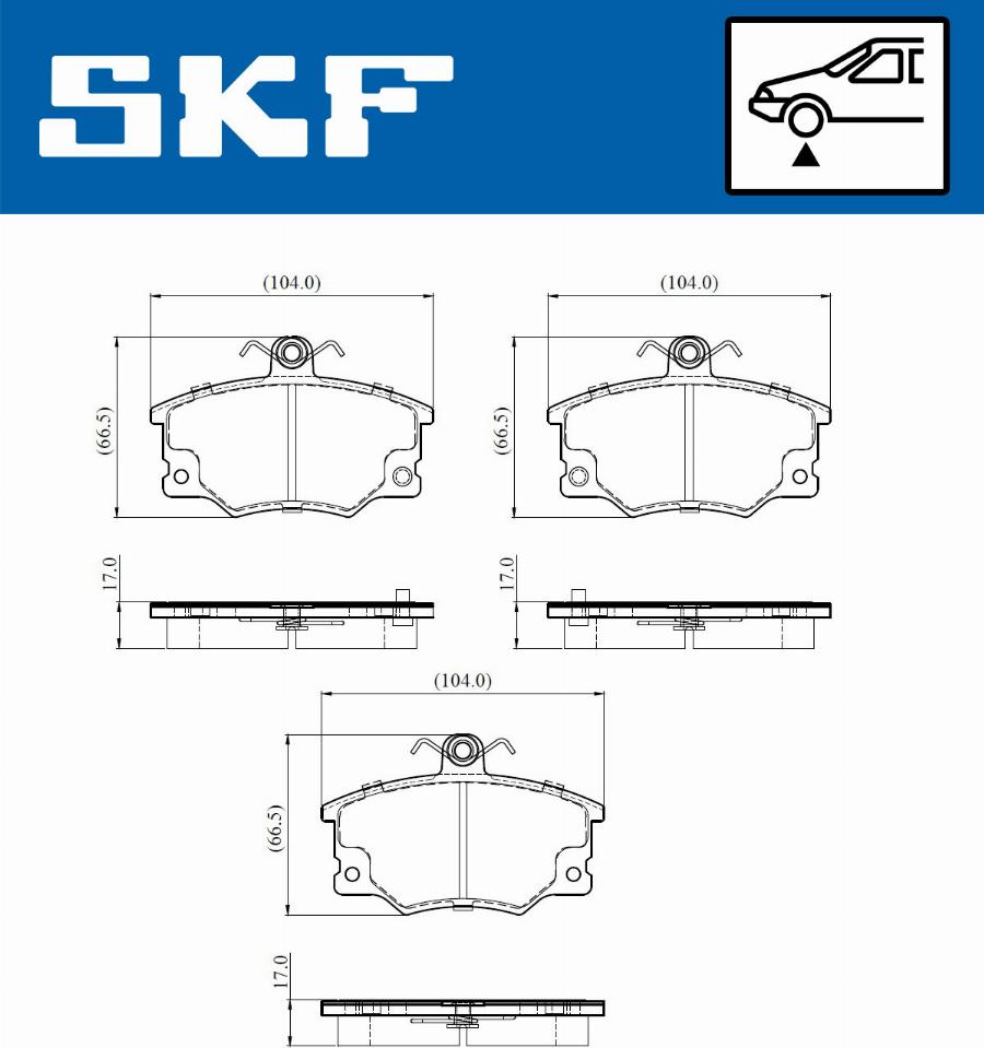 SKF VKBP 80913 A - Bremžu uzliku kompl., Disku bremzes adetalas.lv