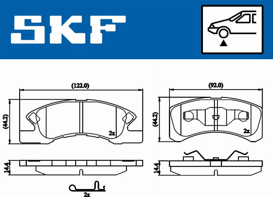 SKF VKBP 80490 A - Bremžu uzliku kompl., Disku bremzes adetalas.lv