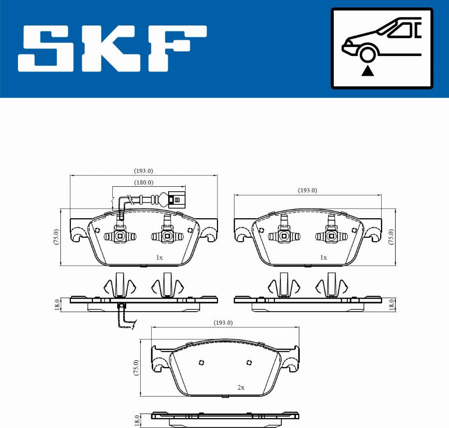 SKF VKBP 80445 E - Bremžu uzliku kompl., Disku bremzes adetalas.lv