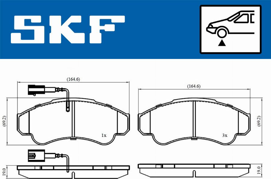 SKF VKBP 80441 E - Bremžu uzliku kompl., Disku bremzes adetalas.lv