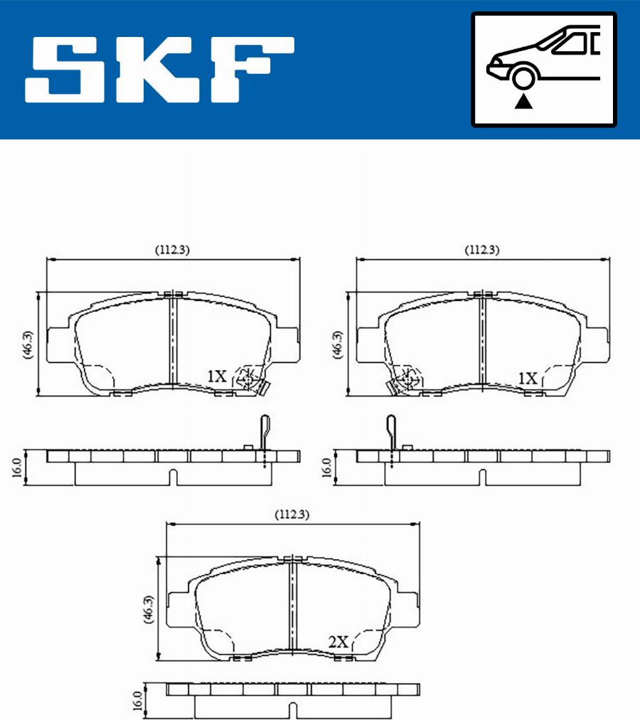 SKF VKBP 80459 A - Bremžu uzliku kompl., Disku bremzes adetalas.lv