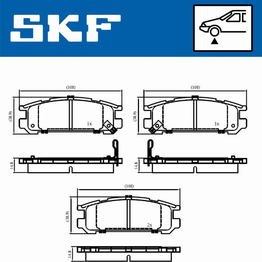 SKF VKBP 80457 - Bremžu uzliku kompl., Disku bremzes adetalas.lv