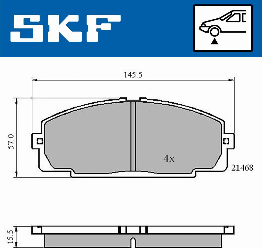 SKF VKBP 80462 - Bremžu uzliku kompl., Disku bremzes adetalas.lv