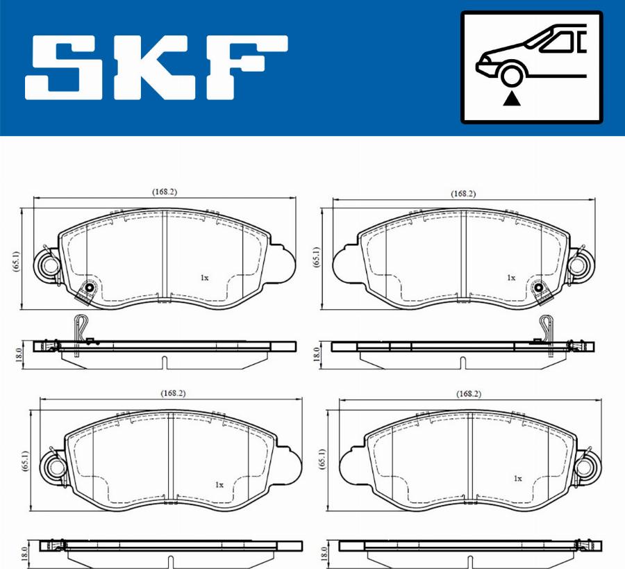 SKF VKBP 80489 A - Bremžu uzliku kompl., Disku bremzes adetalas.lv