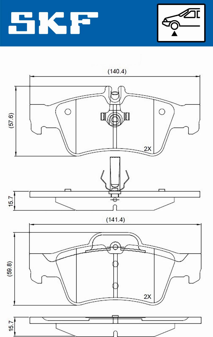 SKF VKBP 80430 A - Bremžu uzliku kompl., Disku bremzes adetalas.lv