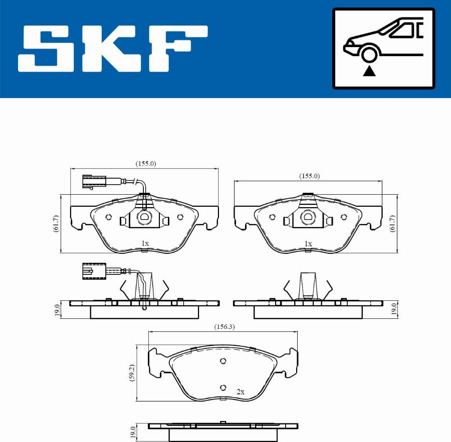 SKF VKBP 80438 E - Bremžu uzliku kompl., Disku bremzes adetalas.lv