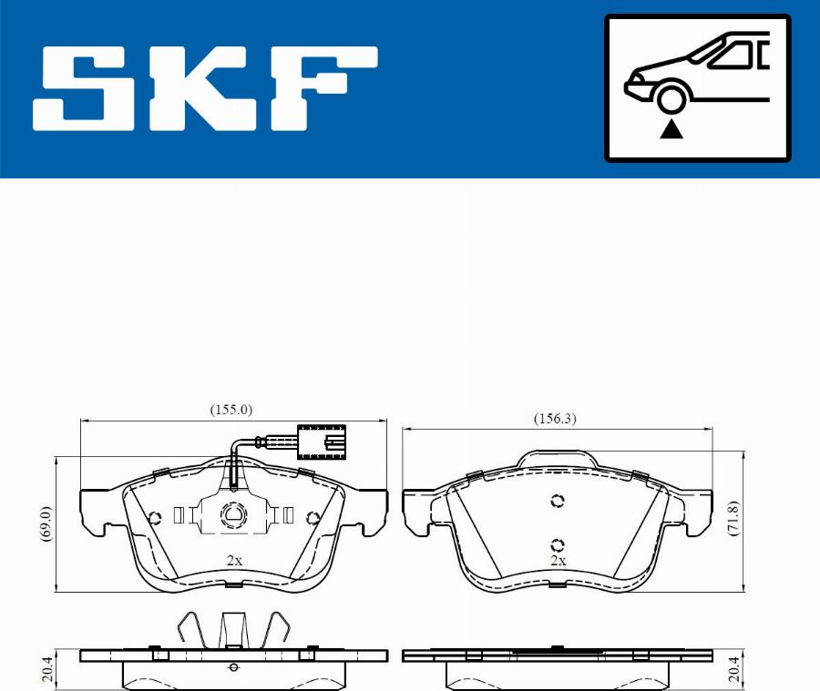 SKF VKBP 80432 E - Bremžu uzliku kompl., Disku bremzes adetalas.lv