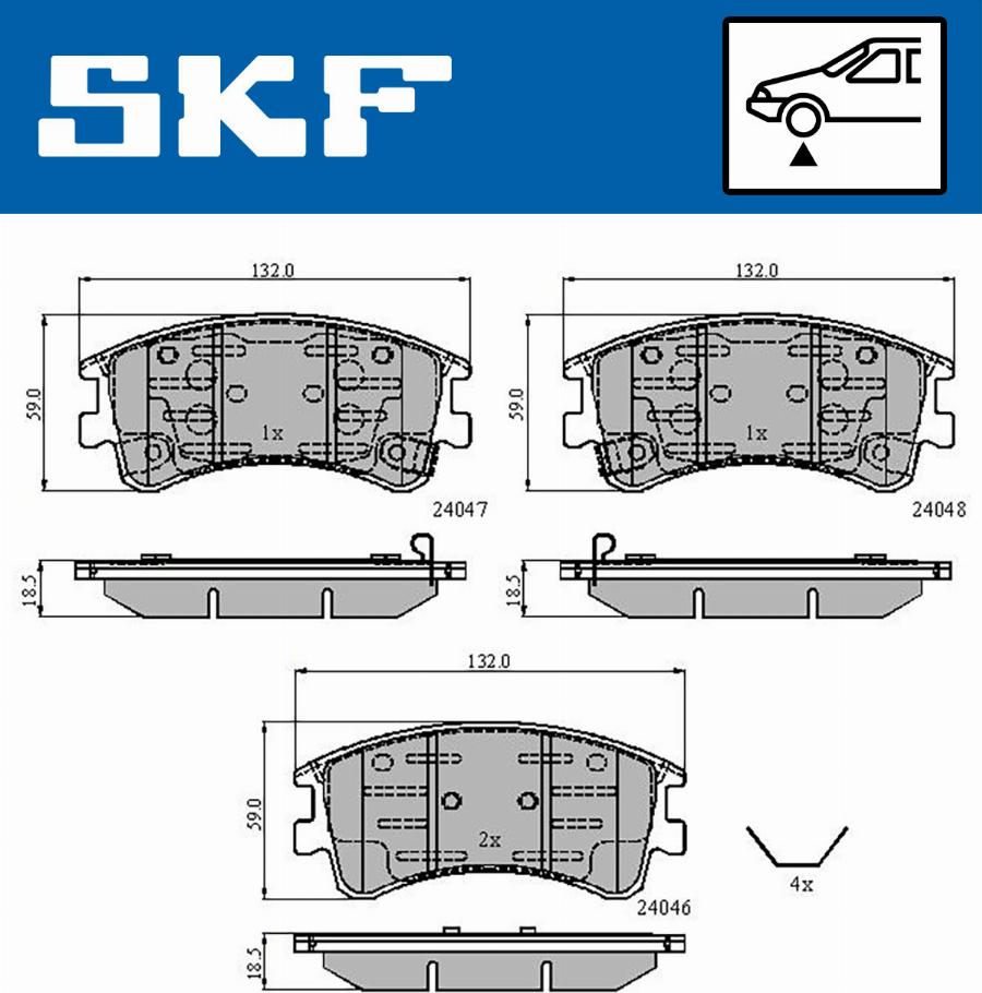 SKF VKBP 80421 A - Bremžu uzliku kompl., Disku bremzes adetalas.lv