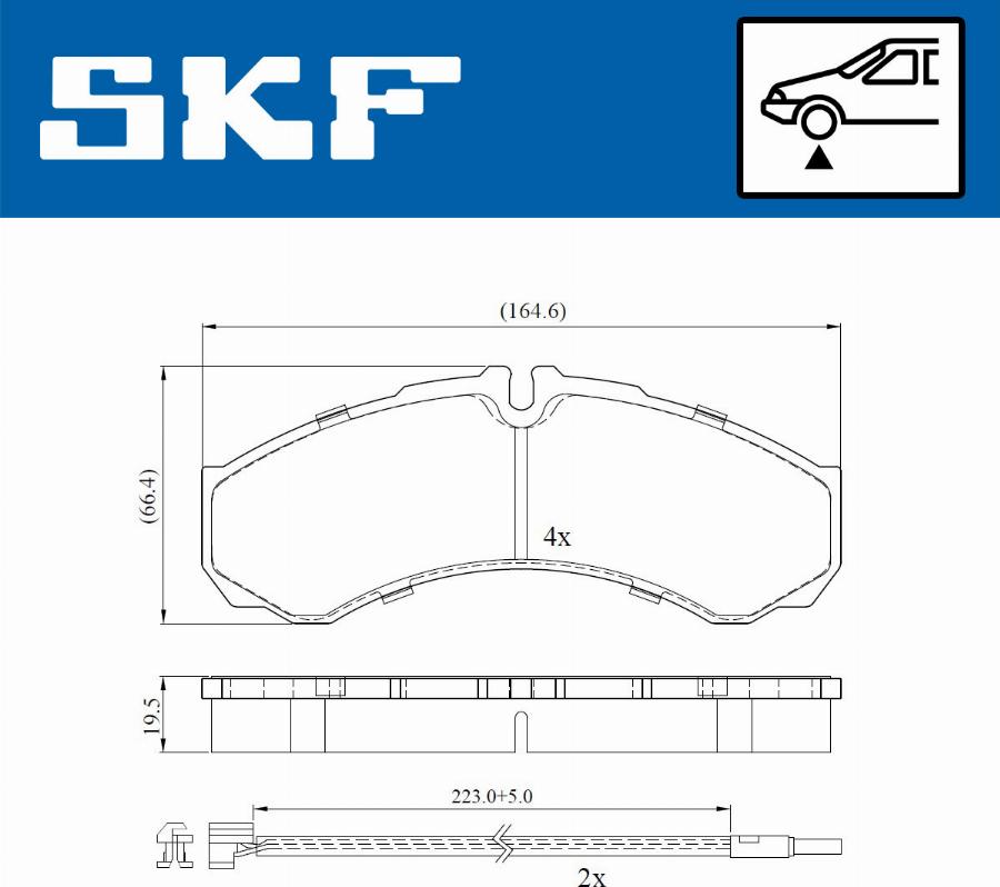 SKF VKBP 80422 E - Bremžu uzliku kompl., Disku bremzes adetalas.lv