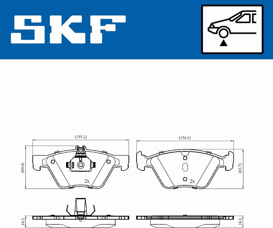 SKF VKBP 80474 - Bremžu uzliku kompl., Disku bremzes adetalas.lv