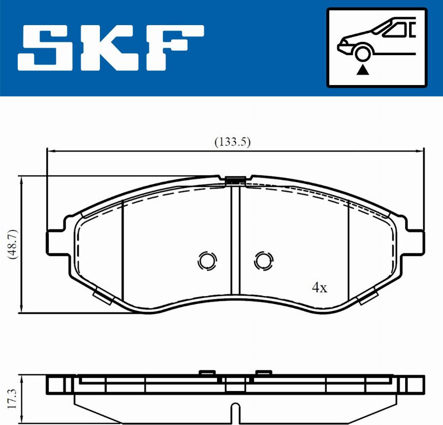 SKF VKBP 80475 - Bremžu uzliku kompl., Disku bremzes adetalas.lv