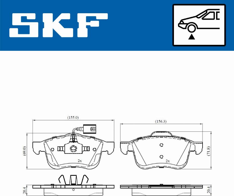 SKF VKBP 80476 E - Bremžu uzliku kompl., Disku bremzes adetalas.lv