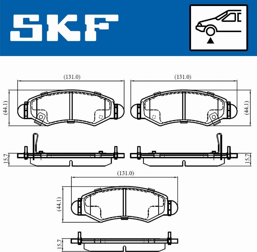 SKF VKBP 80500 A - Bremžu uzliku kompl., Disku bremzes adetalas.lv