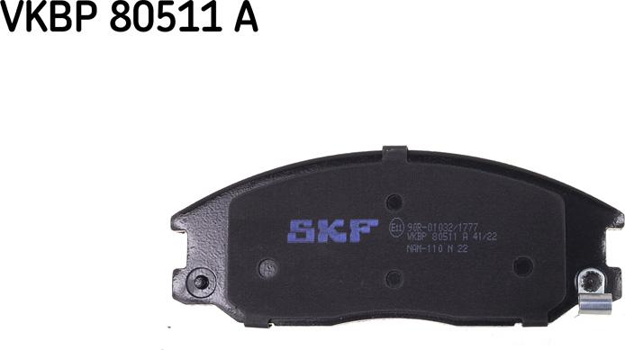 SKF VKBP 80511 A - Bremžu uzliku kompl., Disku bremzes adetalas.lv