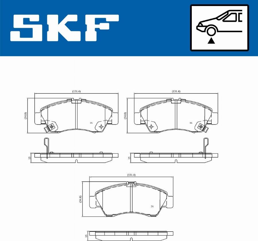 SKF VKBP 80521 A - Bremžu uzliku kompl., Disku bremzes adetalas.lv