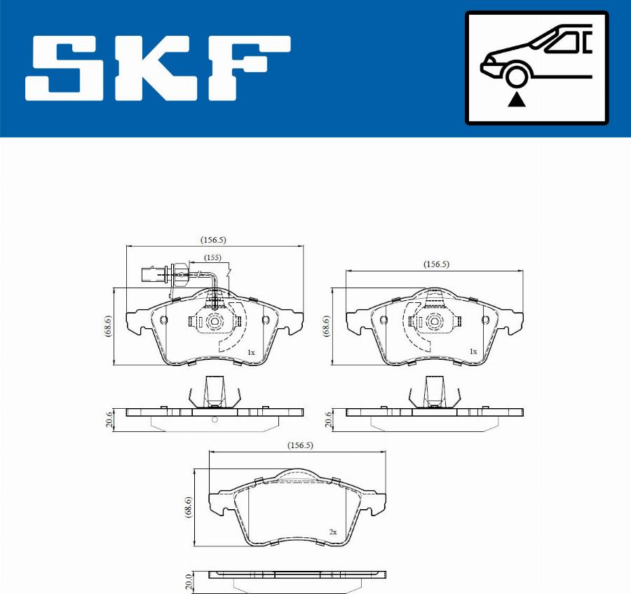 SKF VKBP 80573 E - Bremžu uzliku kompl., Disku bremzes adetalas.lv