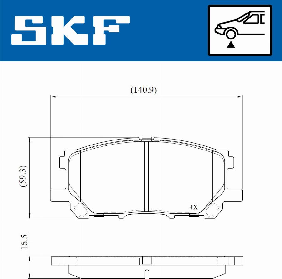 SKF VKBP 80693 - Bremžu uzliku kompl., Disku bremzes adetalas.lv