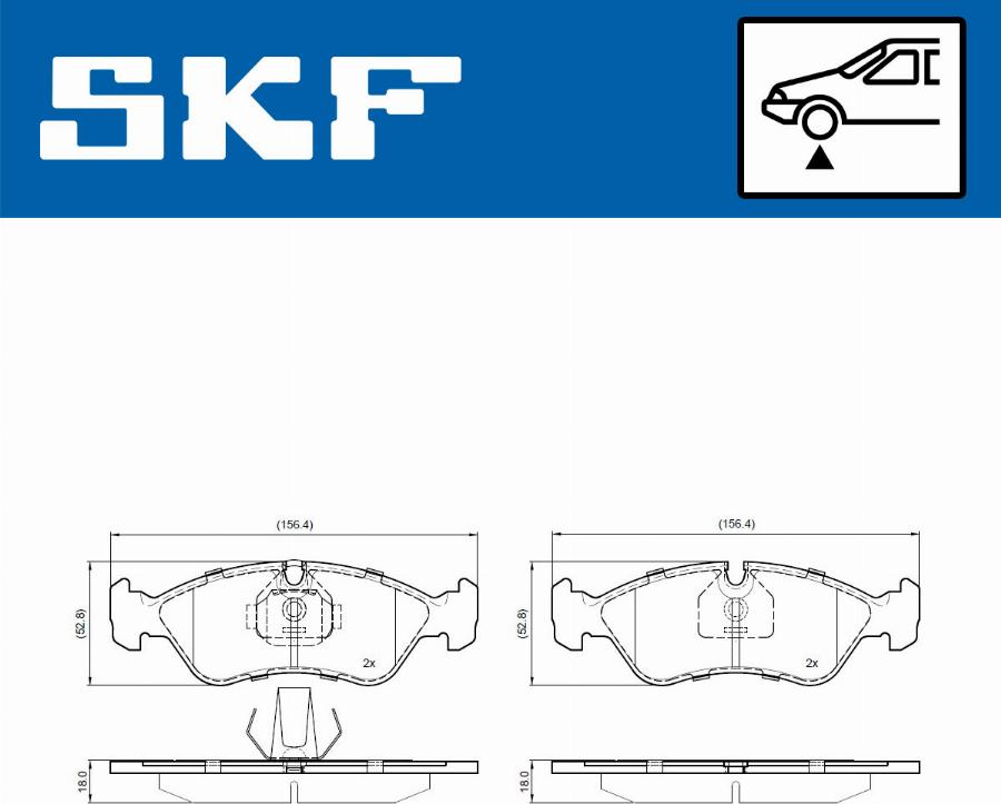 SKF VKBP 80645 - Bremžu uzliku kompl., Disku bremzes adetalas.lv