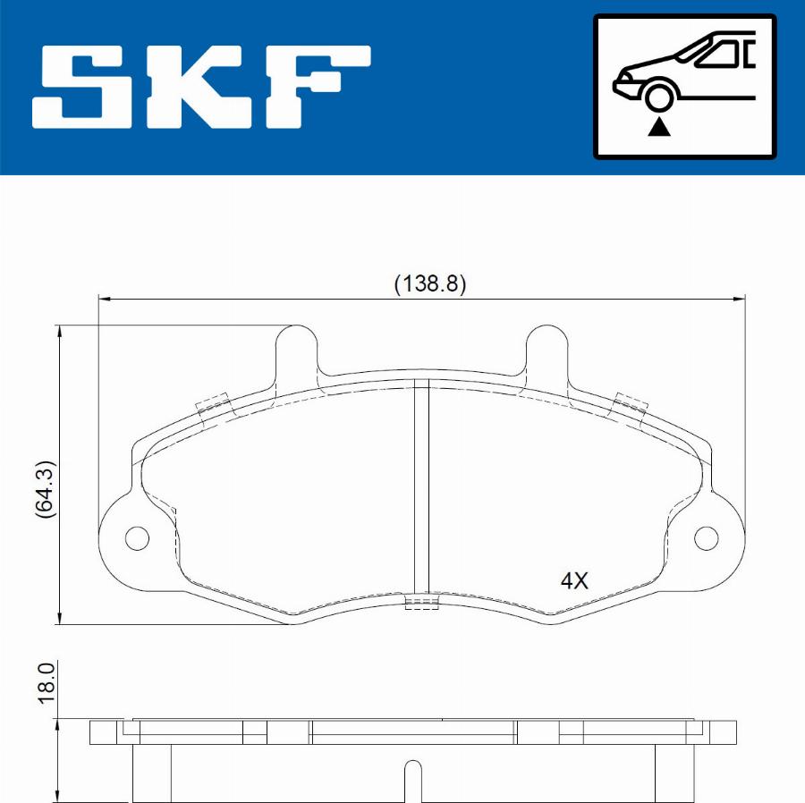 SKF VKBP 80663 - Bremžu uzliku kompl., Disku bremzes adetalas.lv