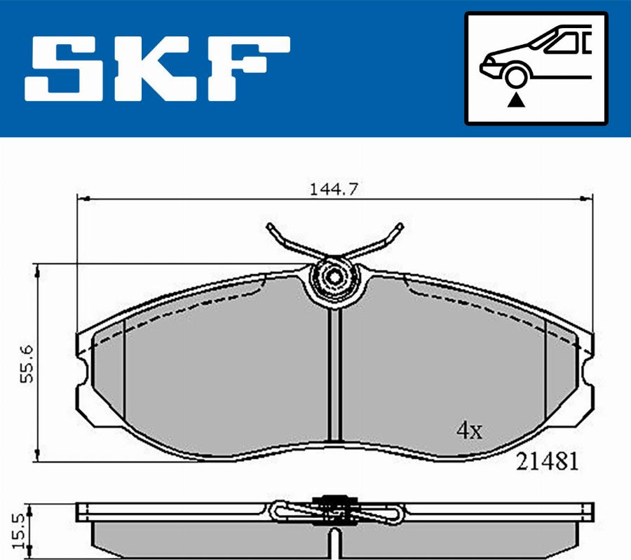 SKF VKBP 80603 - Bremžu uzliku kompl., Disku bremzes adetalas.lv