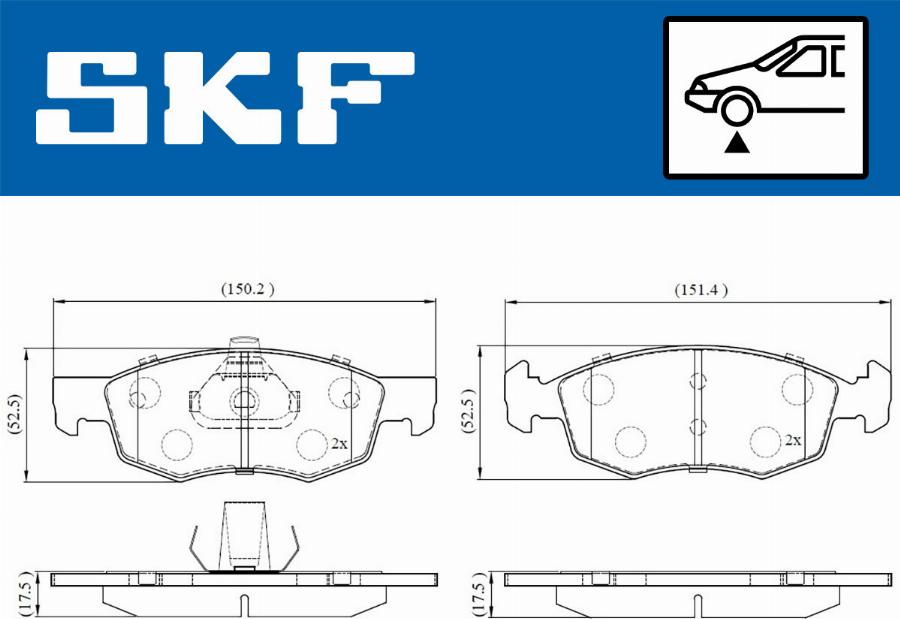 SKF VKBP 80618 - Bremžu uzliku kompl., Disku bremzes adetalas.lv