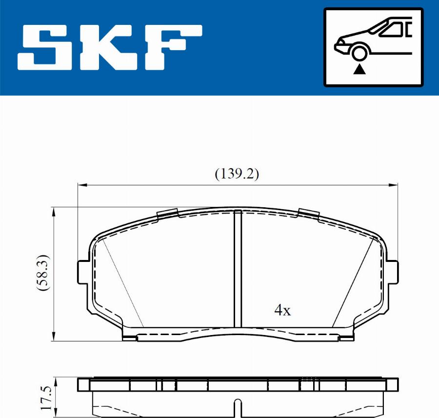 SKF VKBP 80612 A - Bremžu uzliku kompl., Disku bremzes adetalas.lv