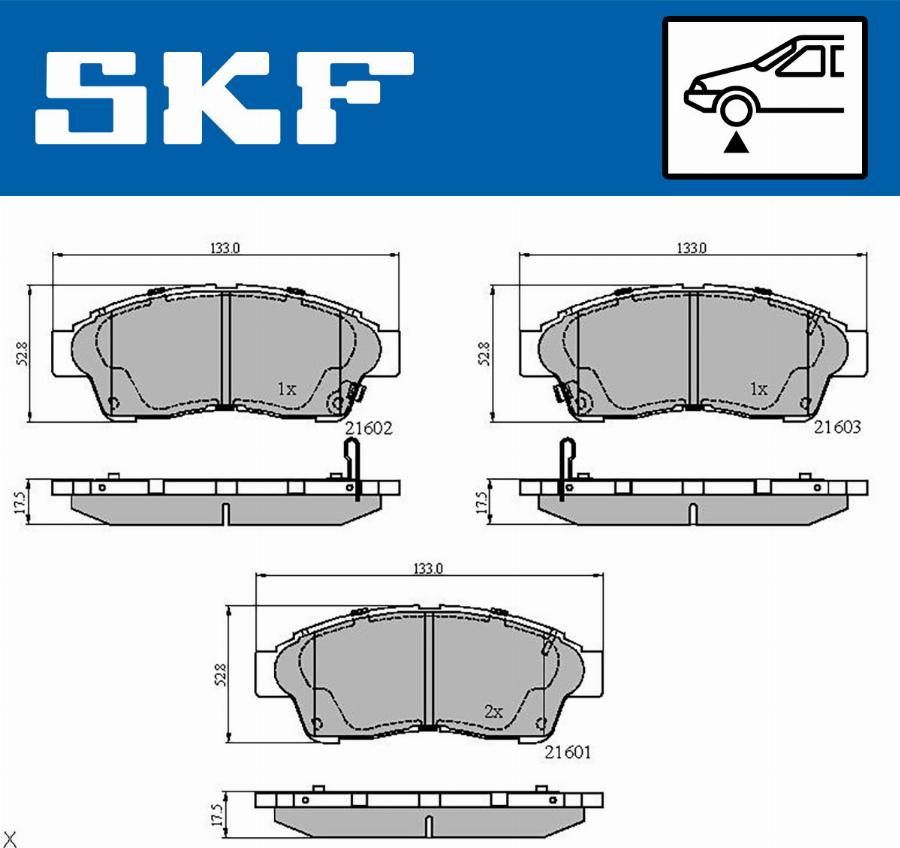 SKF VKBP 80638 A - Bremžu uzliku kompl., Disku bremzes adetalas.lv