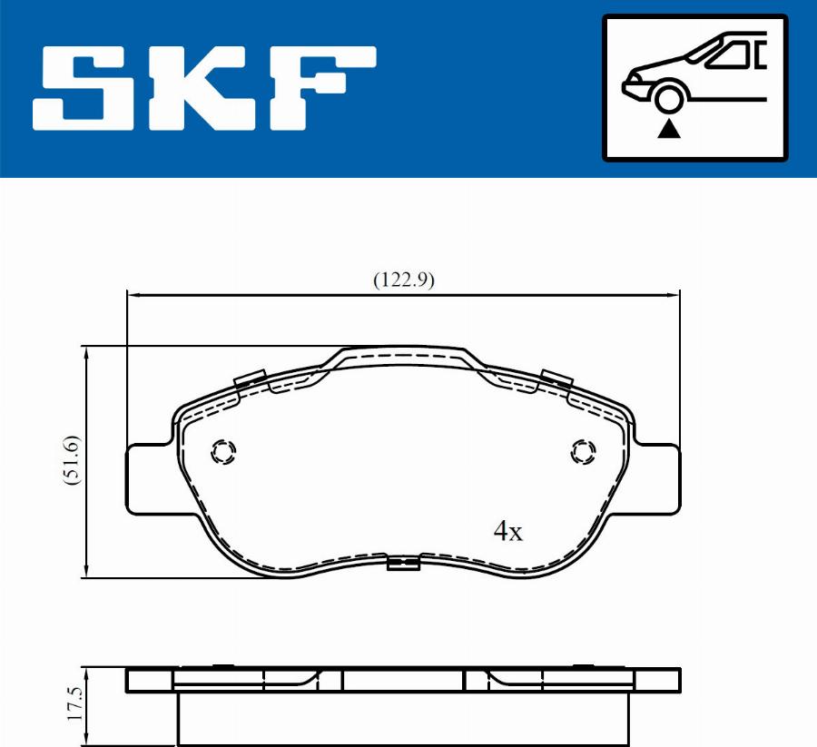 SKF VKBP 80677 - Bremžu uzliku kompl., Disku bremzes adetalas.lv