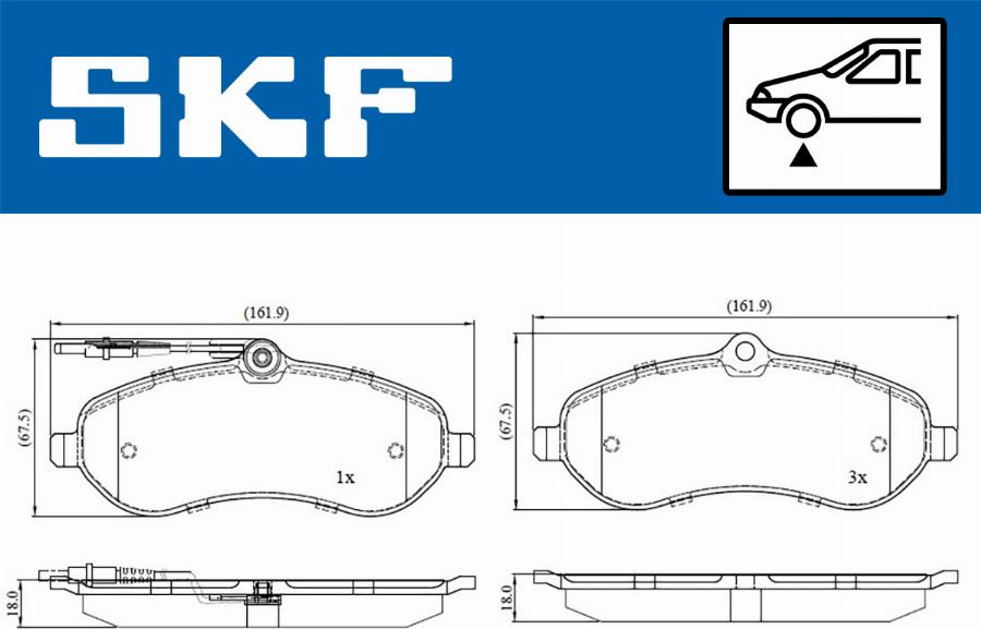 SKF VKBP 80048 E - Bremžu uzliku kompl., Disku bremzes adetalas.lv