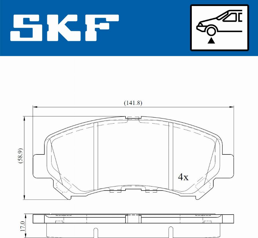 SKF VKBP 80069 - Bremžu uzliku kompl., Disku bremzes adetalas.lv