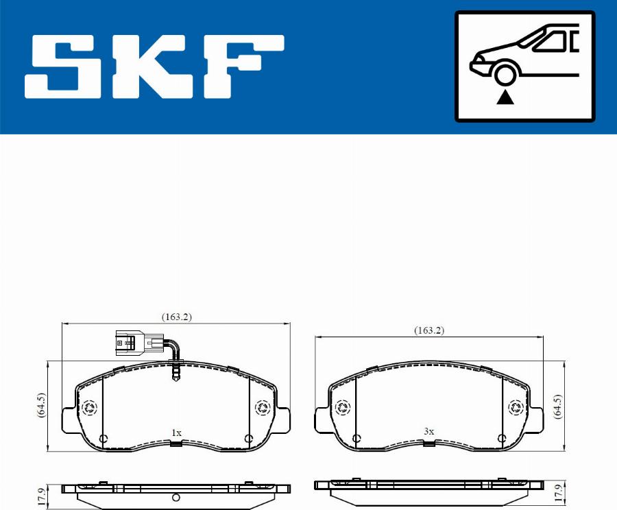 SKF VKBP 80011 E - Bremžu uzliku kompl., Disku bremzes adetalas.lv