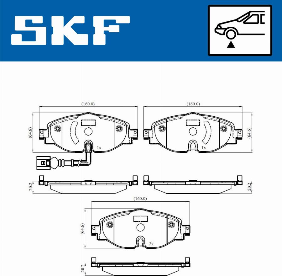 SKF VKBP 80018 E - Bremžu uzliku kompl., Disku bremzes adetalas.lv